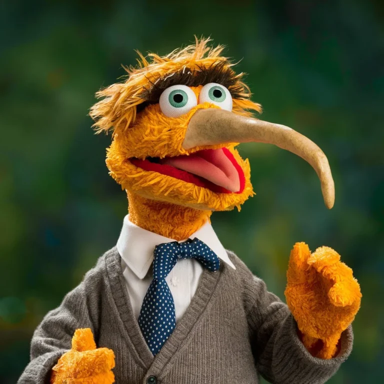 Muppet with Long Hooked Beak